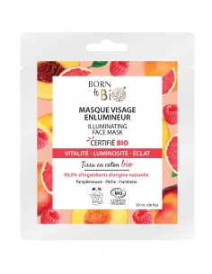Mascarilla facial iluminadora de algodón Certificada Bio 20ml Born to Bio