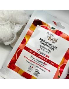 Mascarilla facial iluminadora de algodón Certificada Bio 20ml Born to Bio 2