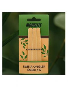 Juego de 12 limas de madera para uñas (tamaño grande) Modelite Nature 2